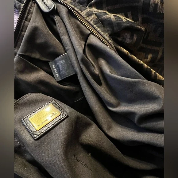 🖤 FENDI Zucca Borsa B Hobo Bag Made In ITALY Authentic! - Picture 13 of 16